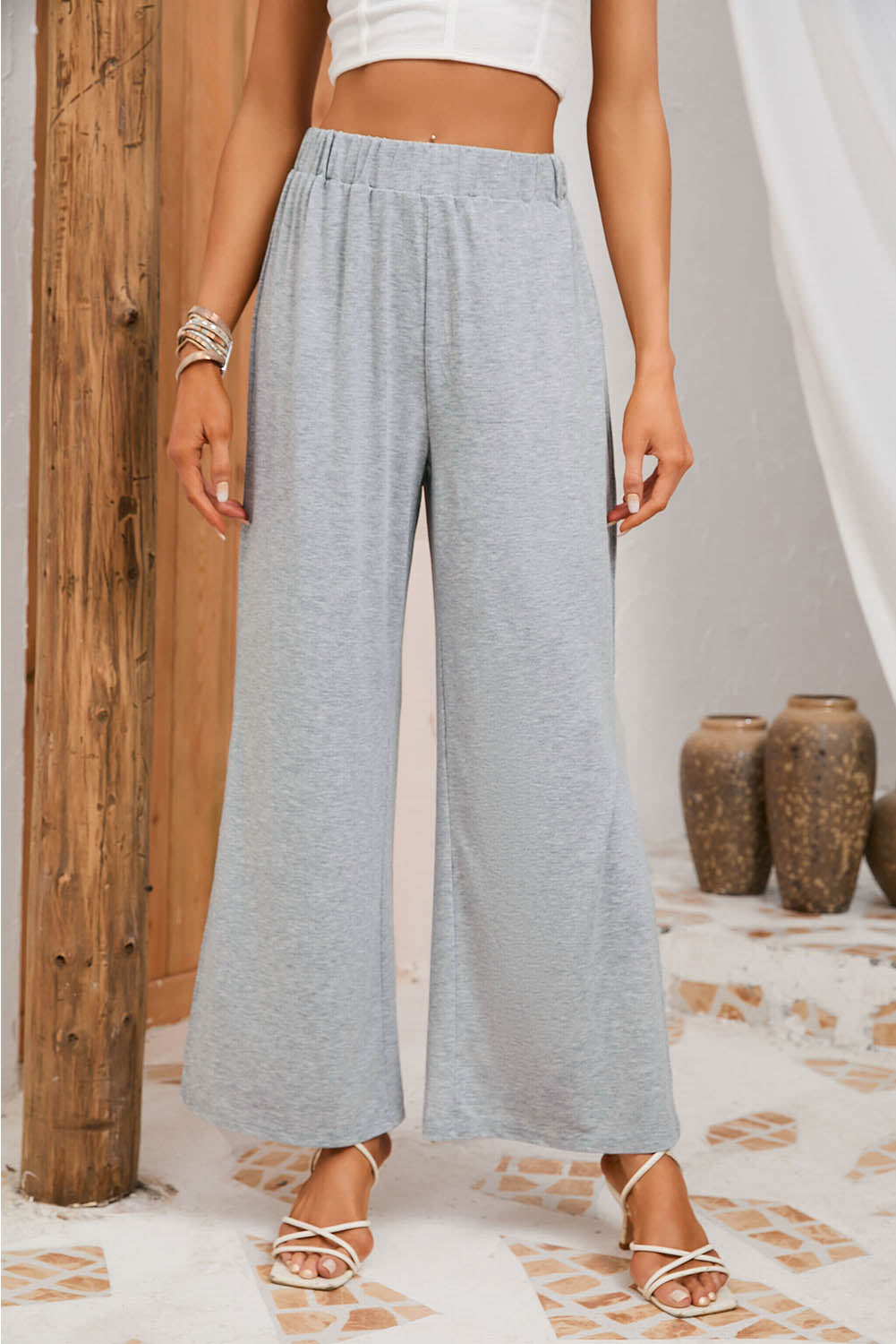 FOX Slit Elastic Waist Pants