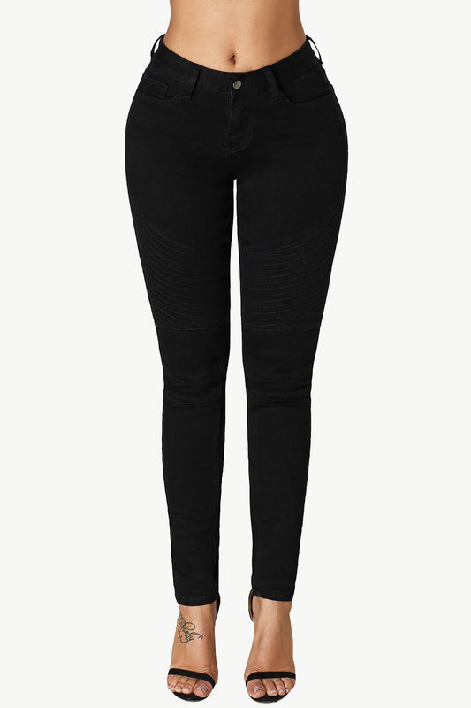 BFX Mid-Rise Waist Skinny Pocketed Jeans