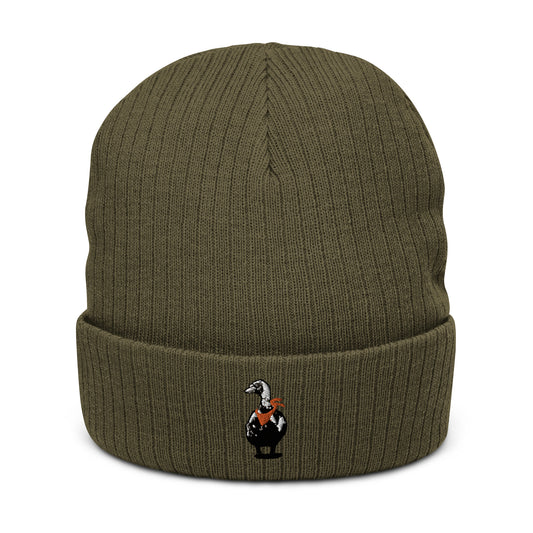 Muscovy Duck Ribbed knit beanie